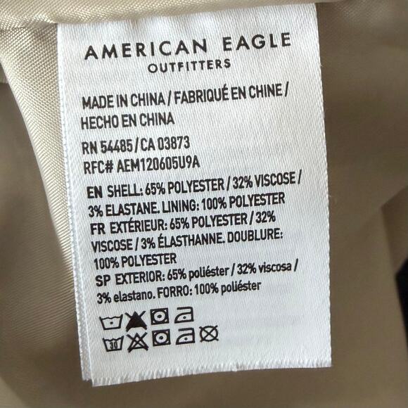 American Eagle AE Women's Solid Blazer Medium Tan Long Modern Office Workwear - Picture 9 of 10